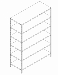 Металлический стеллаж Prostor Lite 1500x600x2200